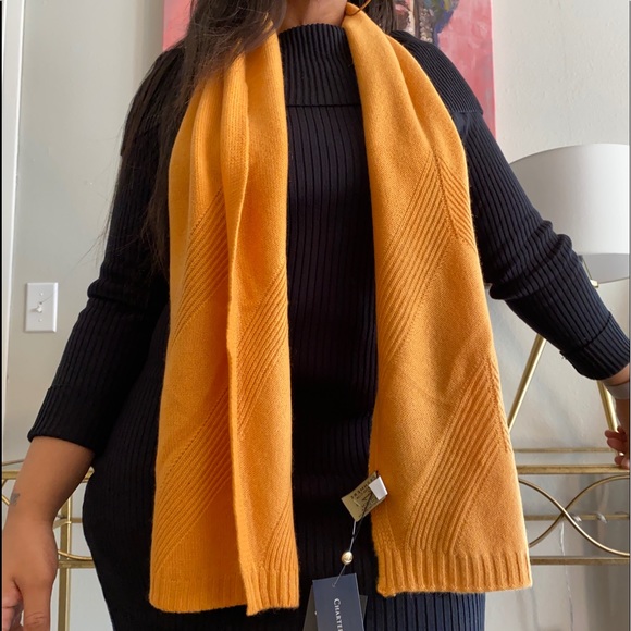 Charter Club Ribbed 100% Cashmere Scarf - Picture 2 of 7